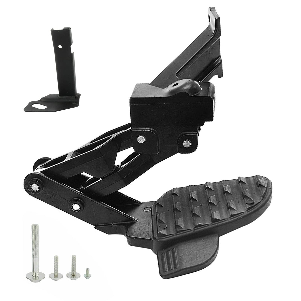 Goopool rear bed step for Dodge Ram, assembled for easy truck bed access.