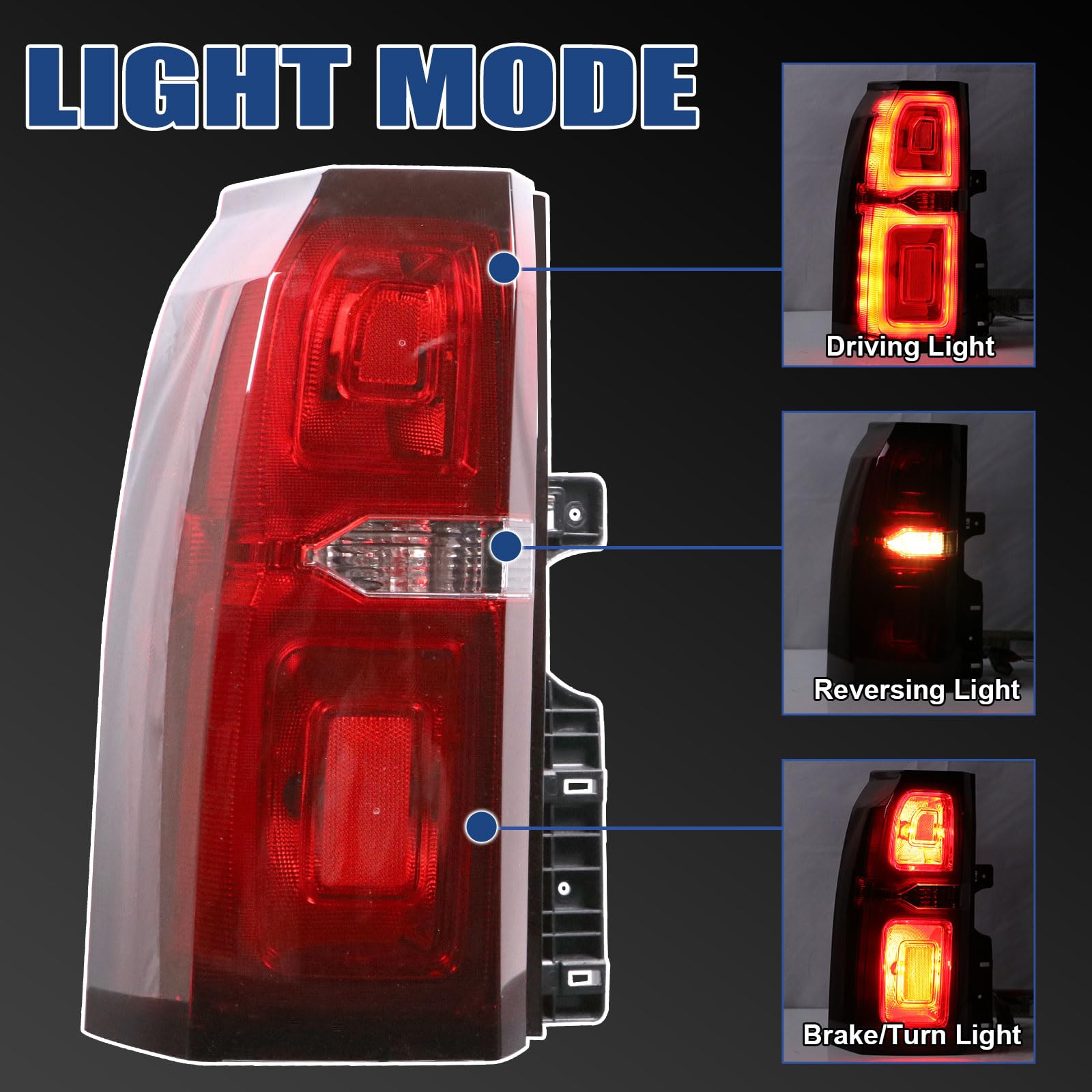 Goopool tail light assembly 84467058 GM, precise fit for Tahoe/Suburban.