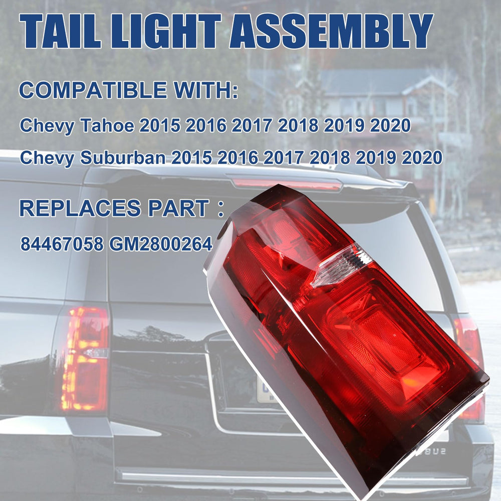 Goopool taillight replacement for Tahoe left driver side, 2015-2020, reliable LED brake lamp.