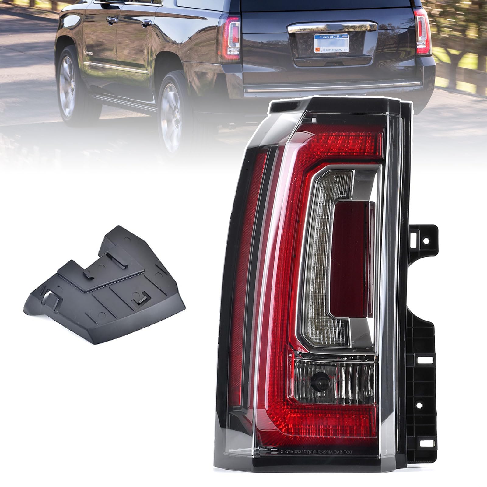 Goopool Yukon left driver-side tail light with LED lens for bright signaling