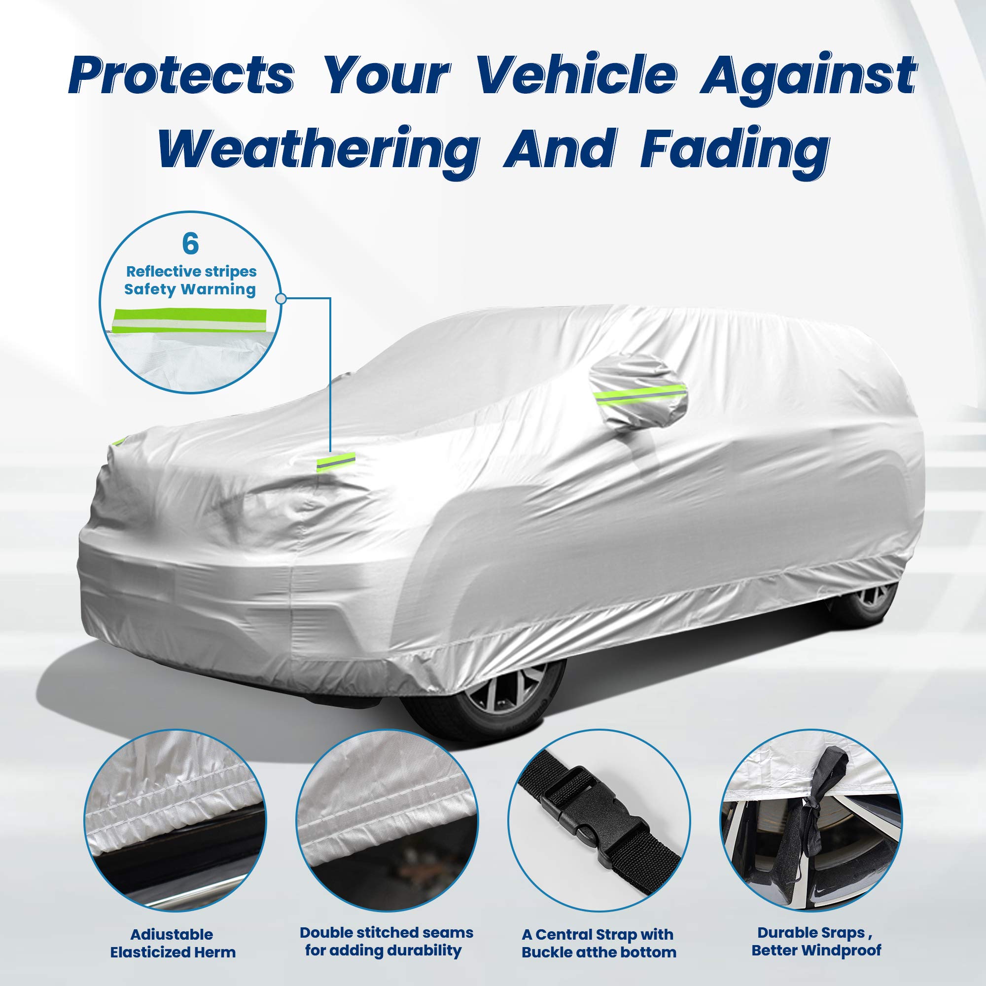 GORDITA reflective safety strips improve nighttime visibility for parked vehicles.