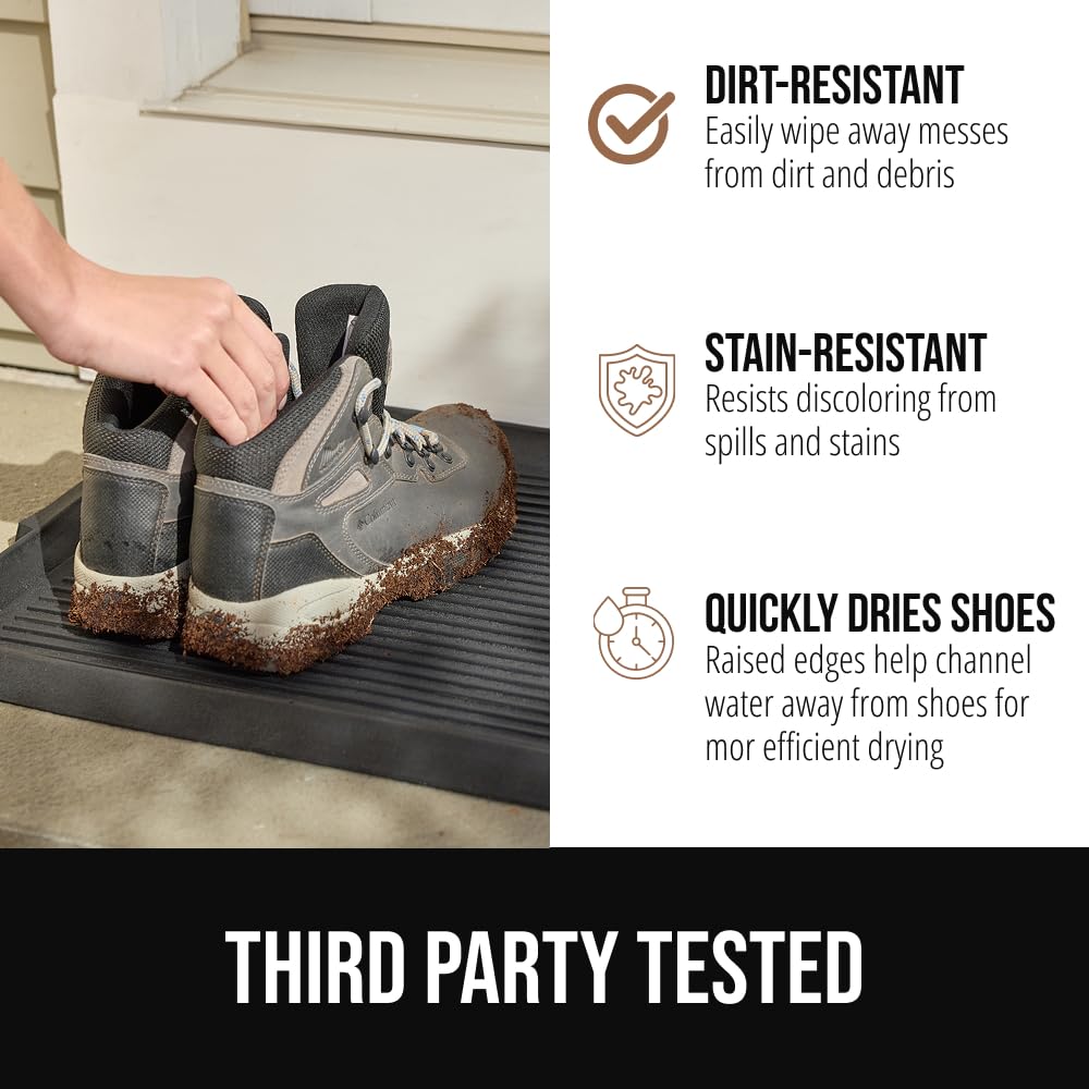 GORILLA GRIP boot tray easy-clean design for quick, stored maintenance