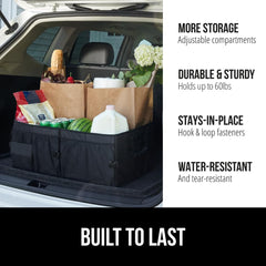 GORILLA GRIP trunk organizer collapsible design for easy storage after trips