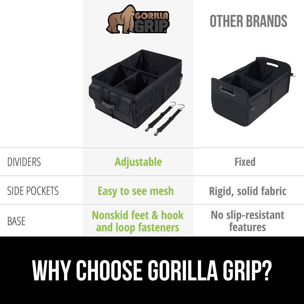 GORILLA GRIP mesh pocket keeps small items accessible on the go
