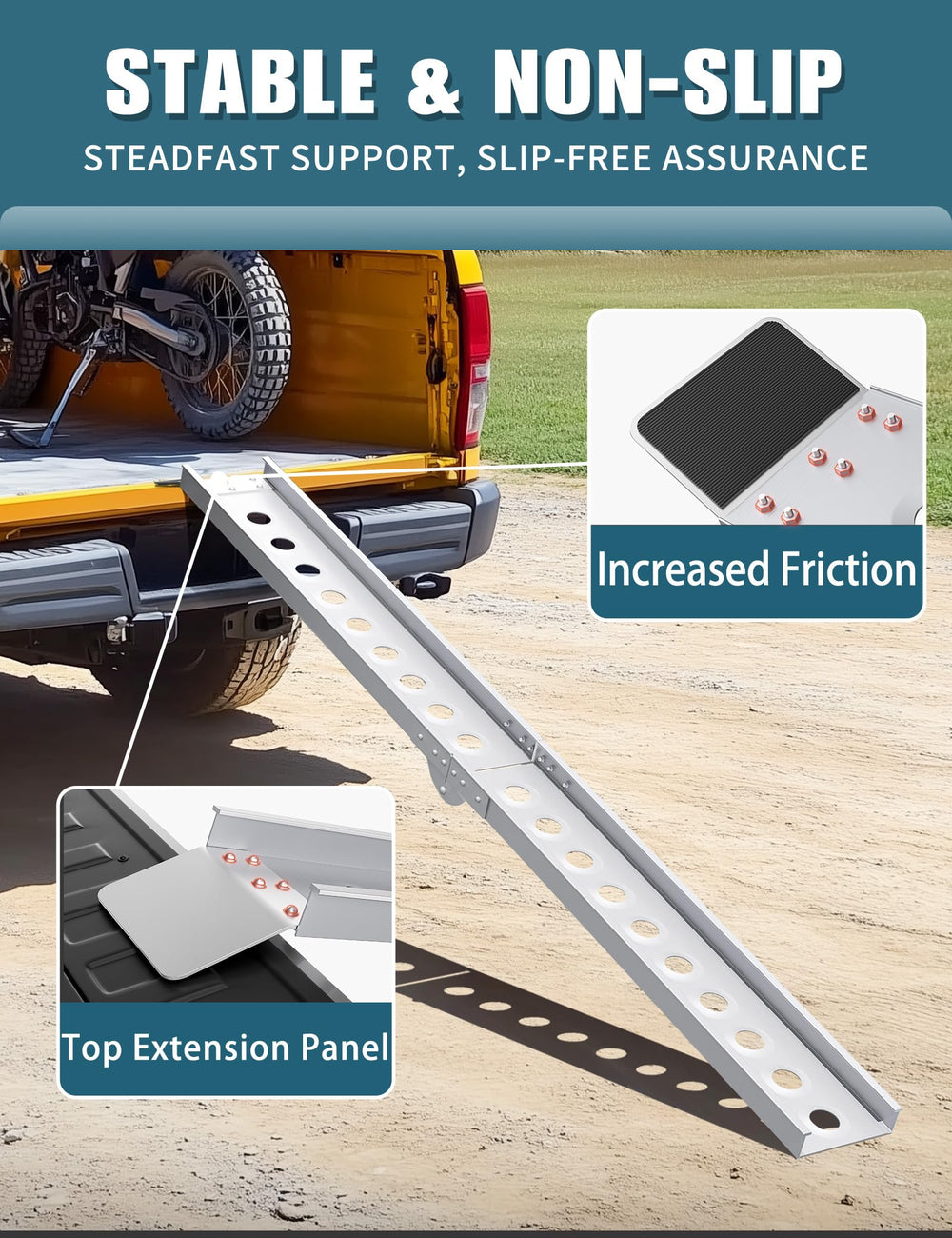 Gorkett aluminum ramps showcase sturdy construction for demanding loading tasks.