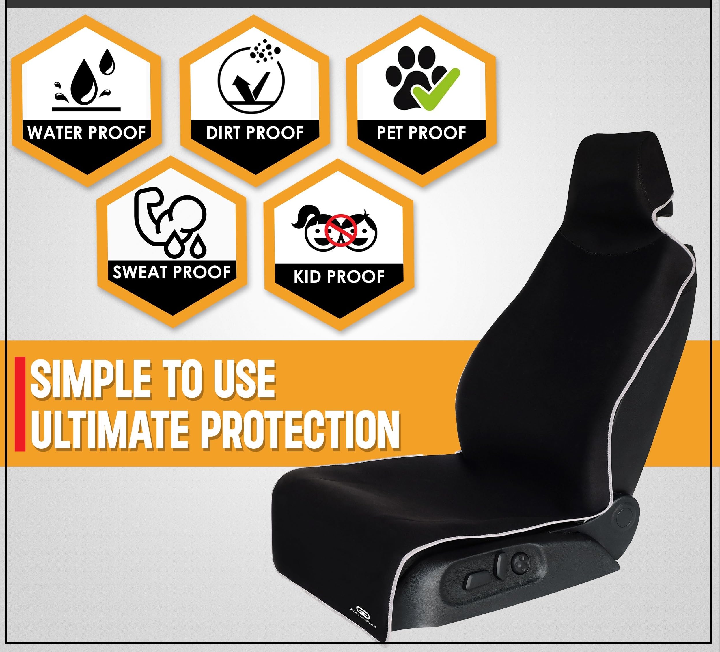 Gorla Gear anti-slip backing prevents shifting during driving