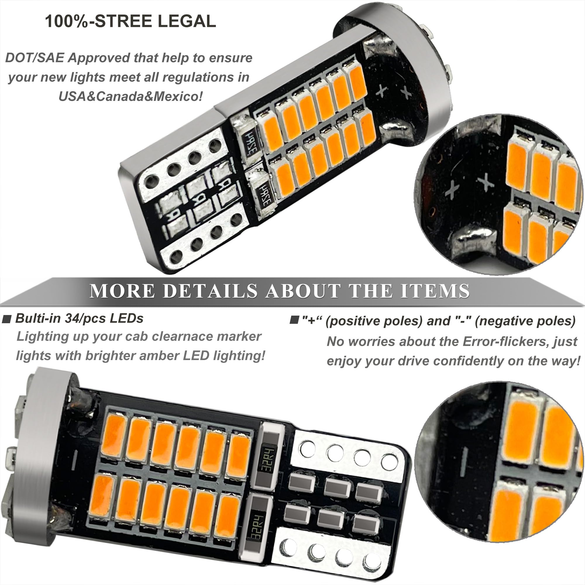 Gorromp amber LED cab-top marker for Ford trucks improves daytime visibility