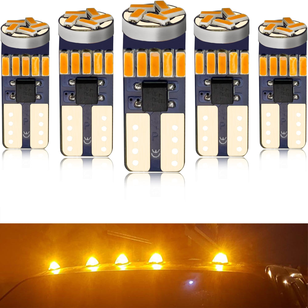 Gorromp amber LED roof cab marker for Ford F-150 with improved nighttime visibility.
