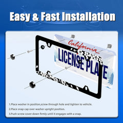 GORSNKYE stainless steel license frame close-up durable finish