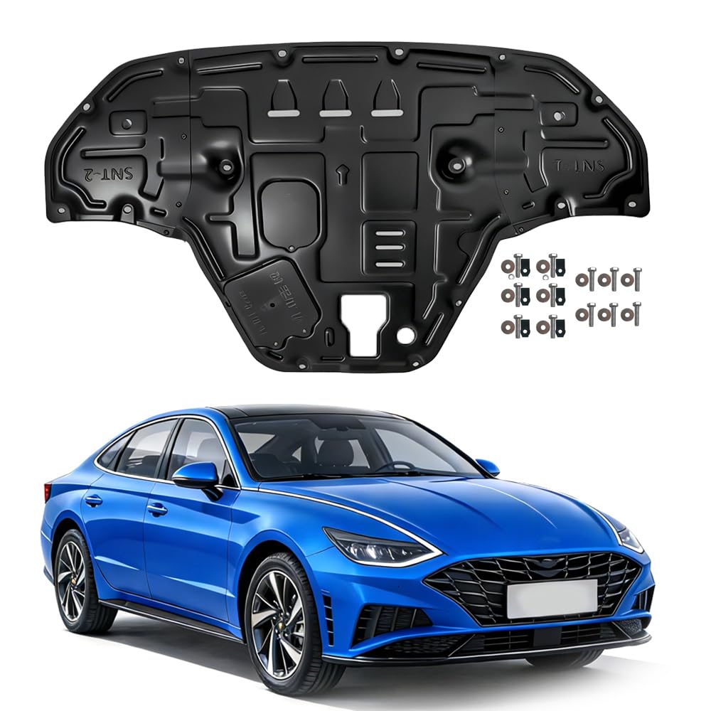 Gorzizen engine splash shield for Hyundai Sonata 2020-2023 front view shows rugged protection.