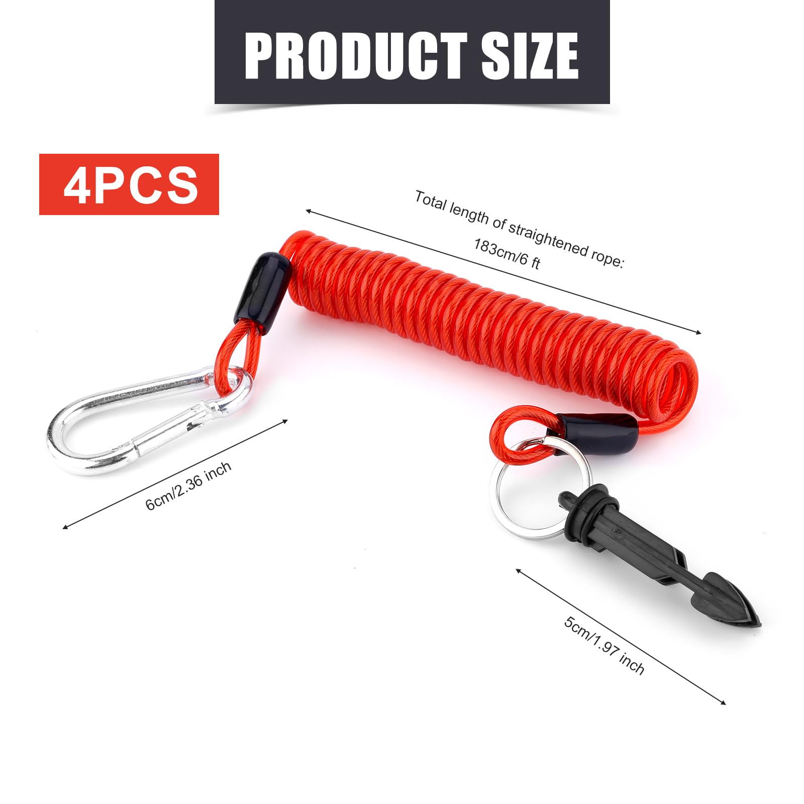 Gosknor four-pack breakaway cables with pins for secure RV and camper towing.