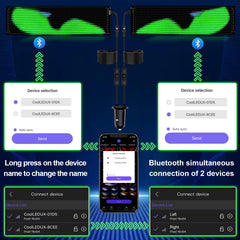 Gotus Devil Eyes Light flexible curved matrix installed on curved surface.