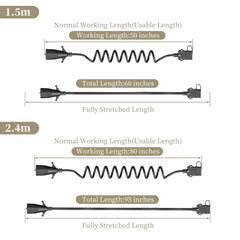 Goupchn coiled wiring harness extended for flexible trailer connections