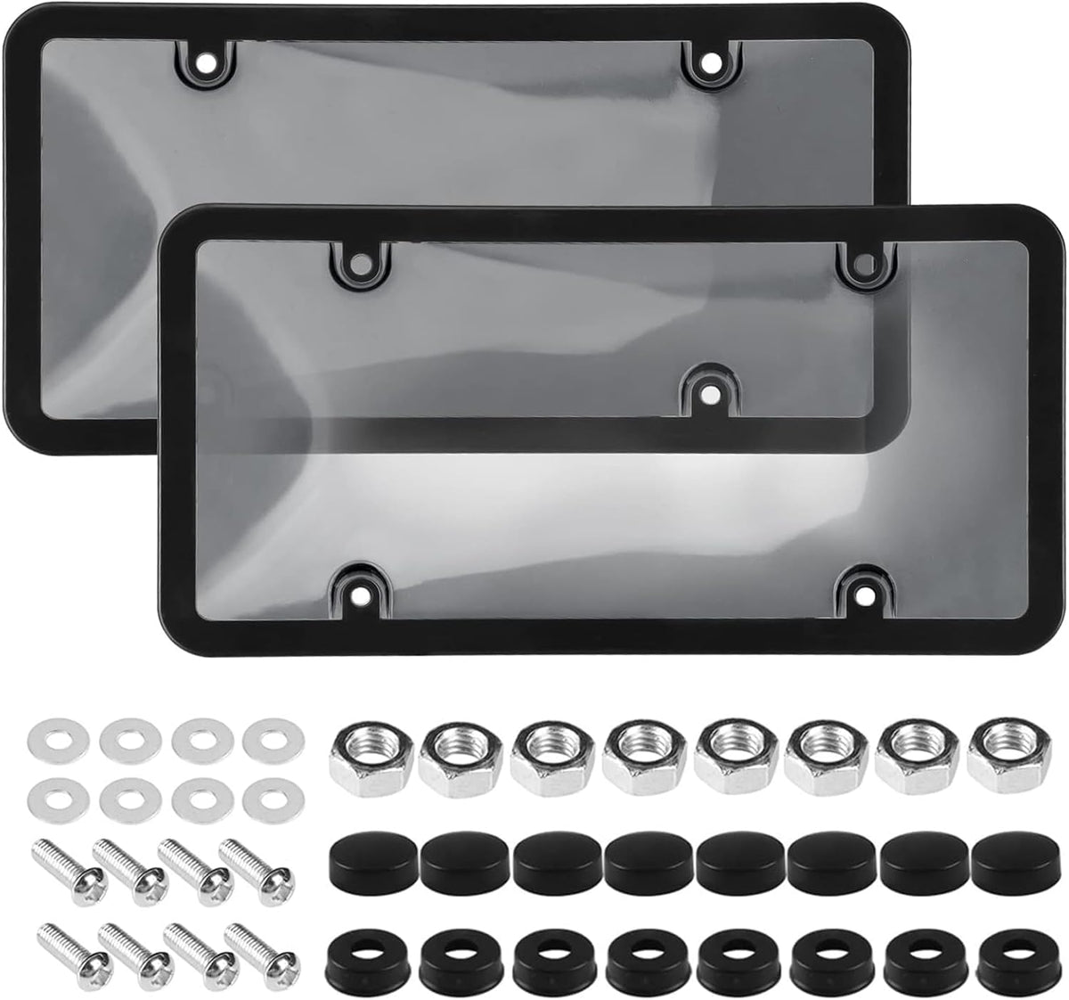 Goura Cristata clear license plate protector kit protects against dirt and scratches.