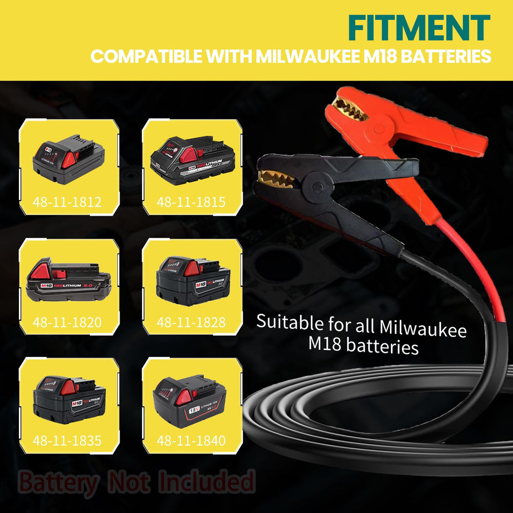 Govel jumper cables with alligator clips for secure battery connections.