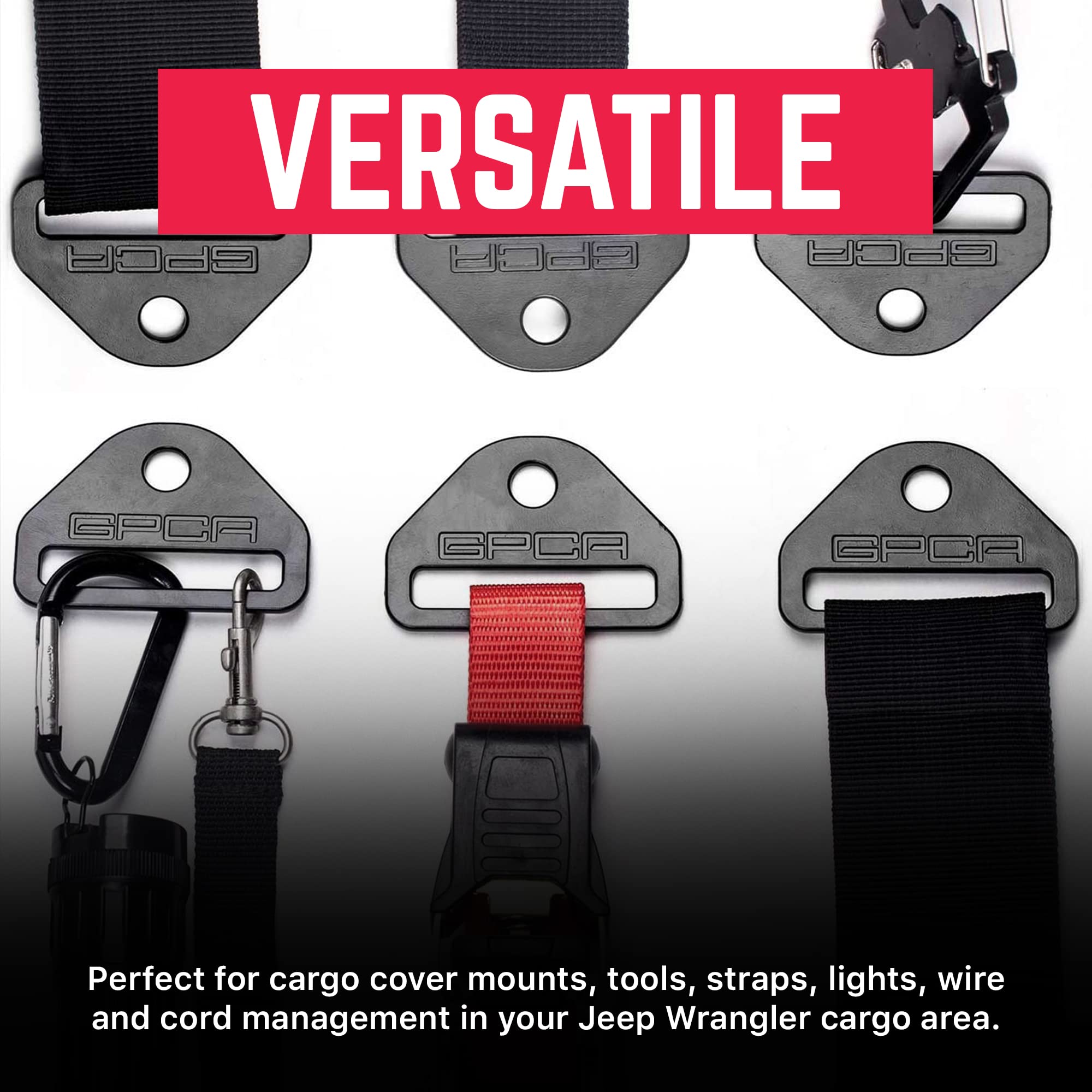 GPCA tie-down D-plate cargo cover mount use enables versatile anchor points.