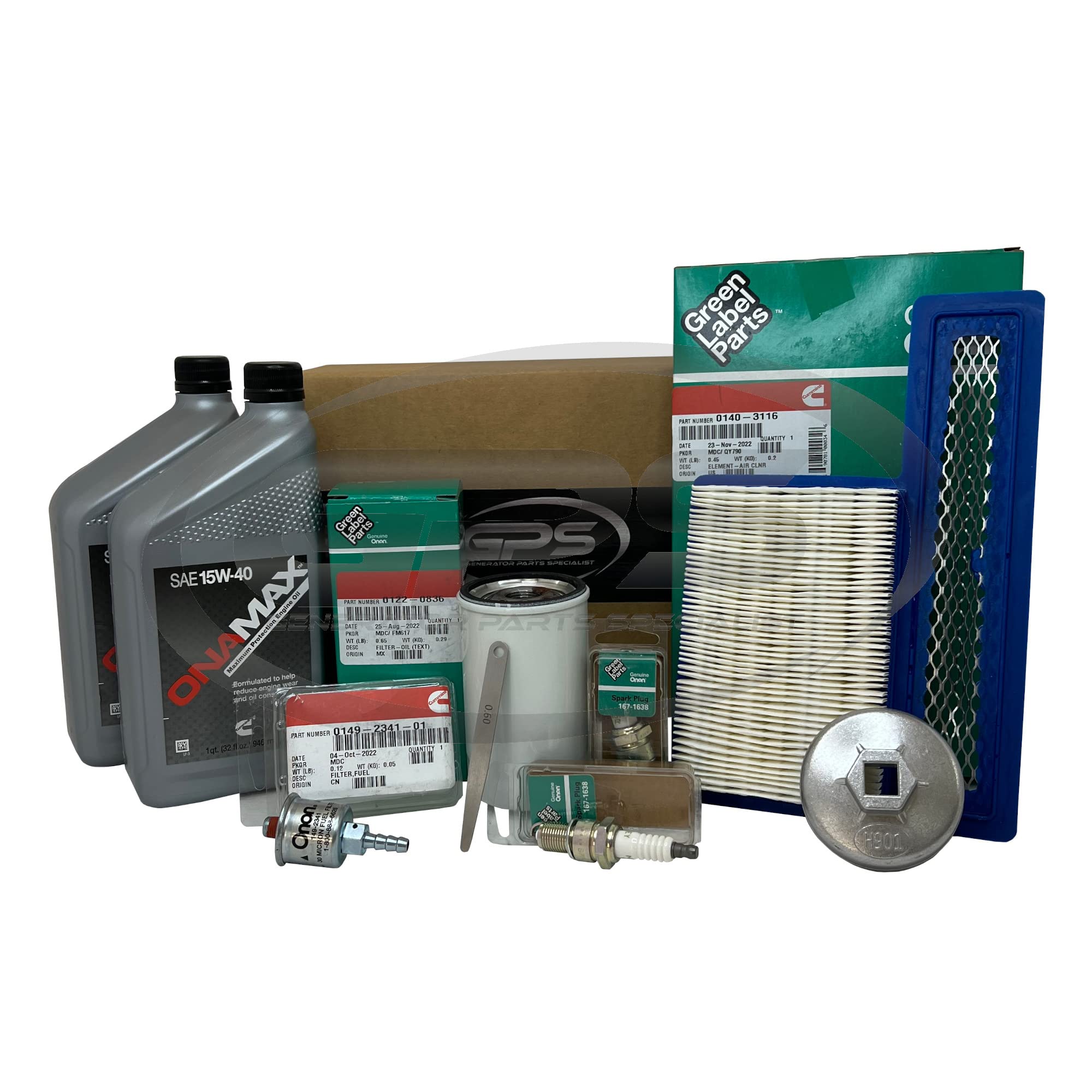 GPS Tune-Up Kit oil bottle with 15W40 for reliable lubrication during maintenance.
