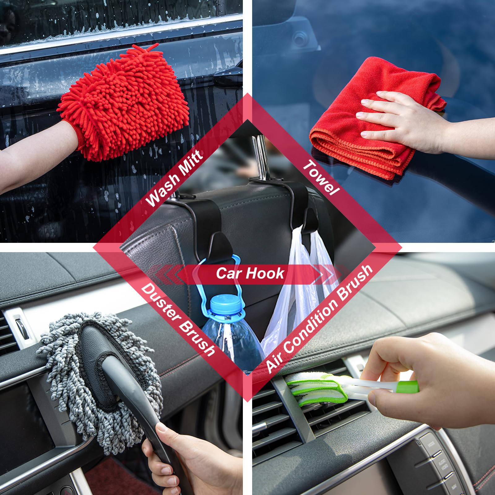 GPUSFAK large wash mitt protects paint during washing