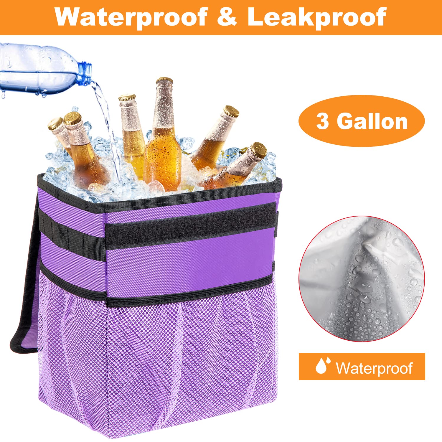 GPUSFAK compact 2.3-gallon capacity fits cars without crowding space.