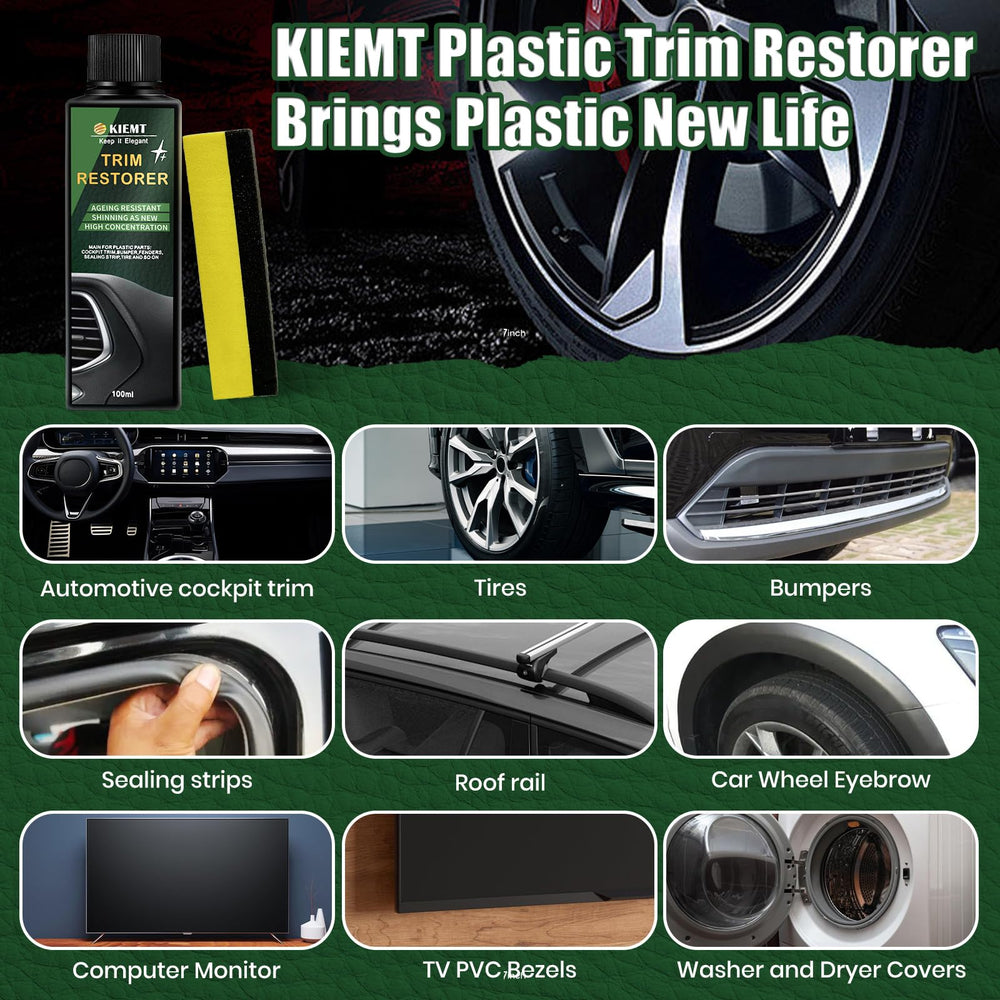 GQQCWVW KIEMT exterior-trim revitalize for durable black plastic shine