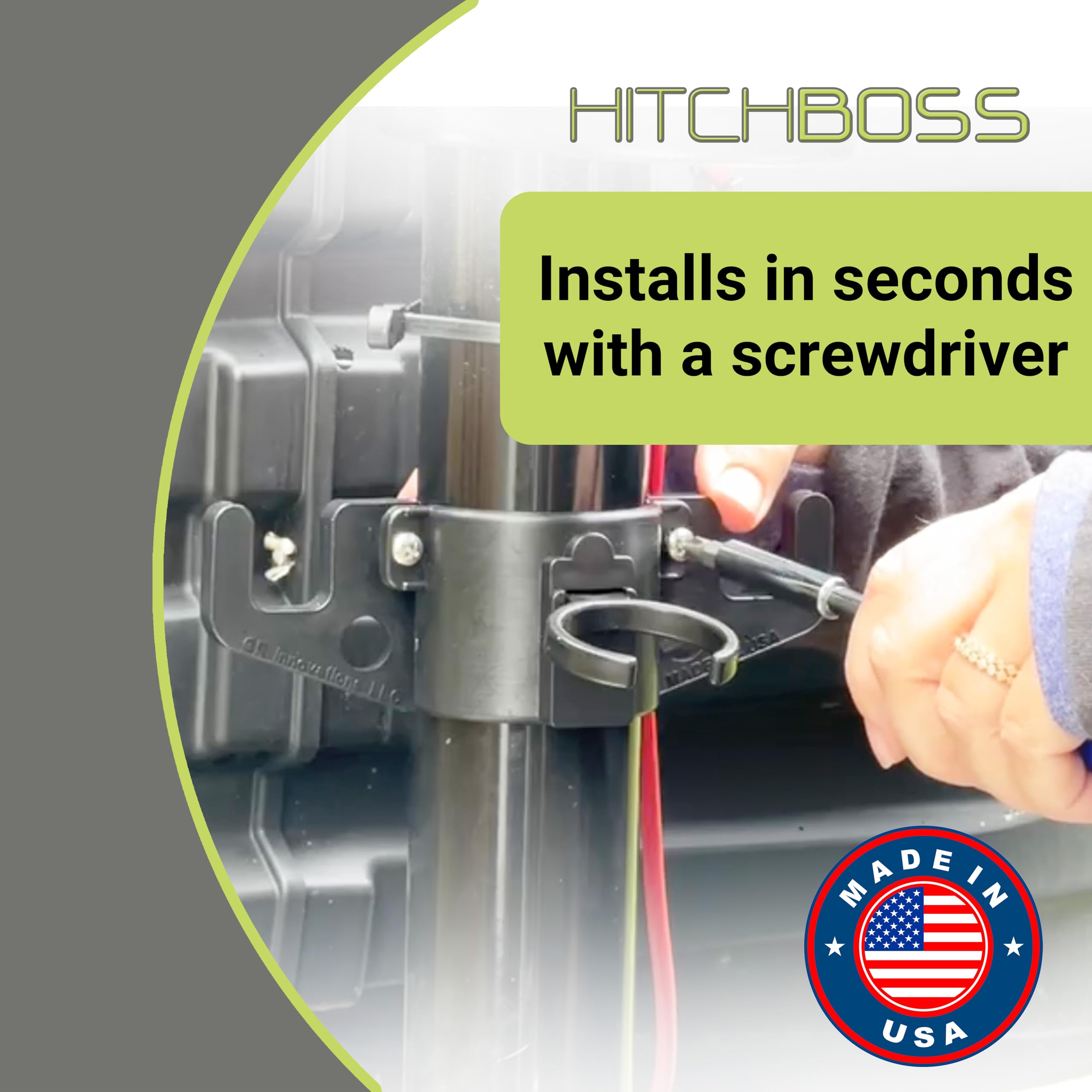 GR Innovations HitchBoss 7-Way easy install uses standard screwdriver.