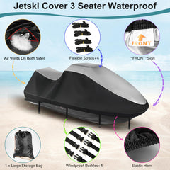 GRABADO jet ski cover with UV protection and nano coating for sun exposure.
