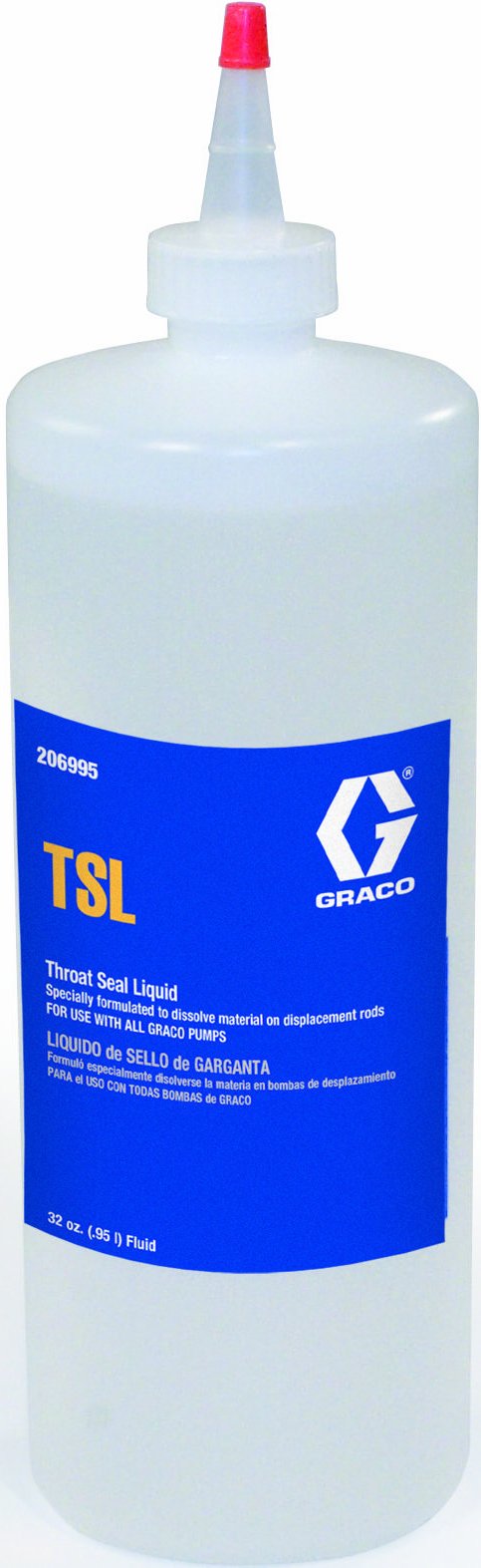 Graco throat seal liquid bottle protecting throat packing and piston rod during painting