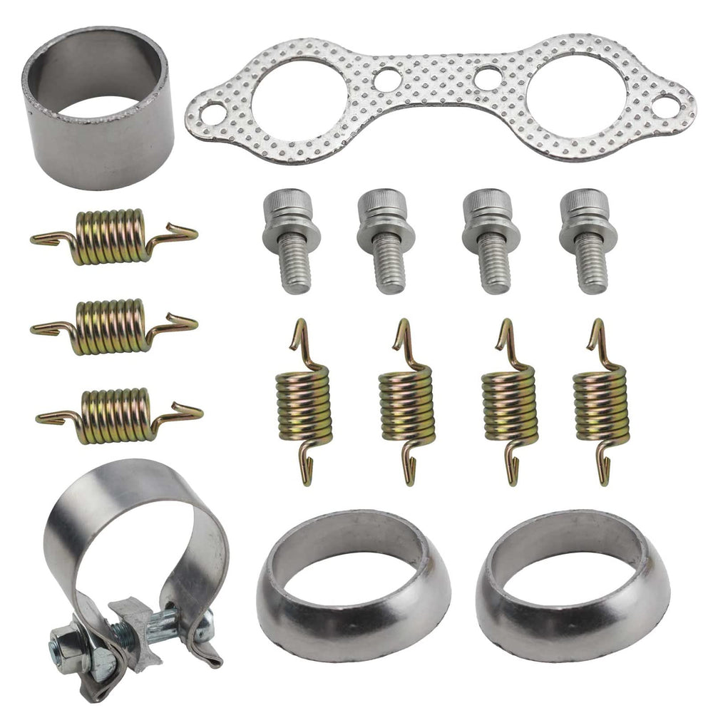 Gradora exhaust gasket kit components laid out for easy inspection and planning.