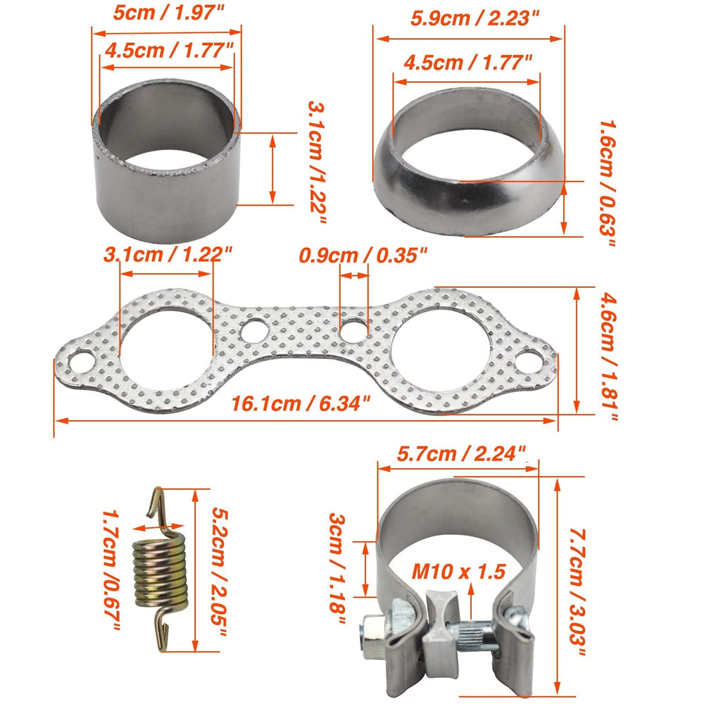 Gradora packaging shows included hardware for a straightforward swap.