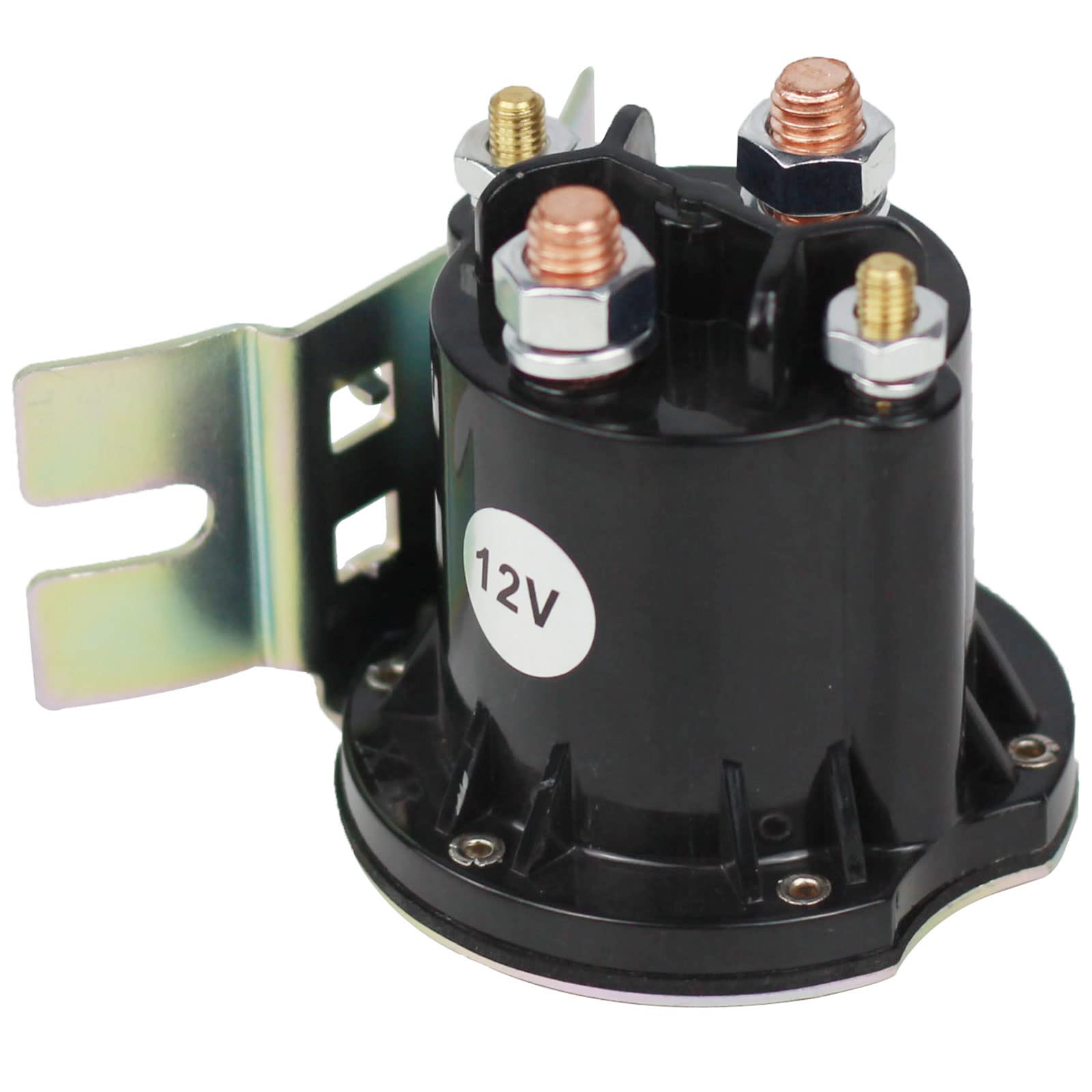 Gradora starter solenoid front view with L-bracket for quick installation