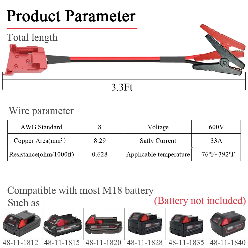 GragicSZ booster cables provide secure, quick connections for car starts.