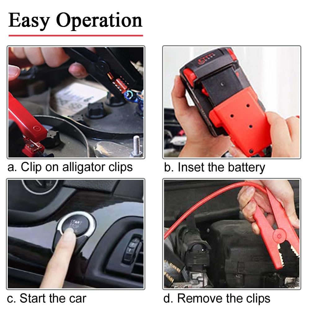 GragicSZ portable 2ft jumper cable ready for on-the-go emergencies.