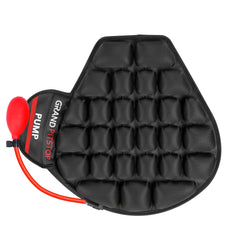 GRAND PITSTOP motorcycle air seat cushion with breathable mesh cover for stable seating.
