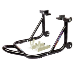 GRAND PITSTOP motorcycle stand front fork adjustable width for most sport bikes.