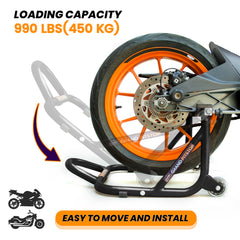 GRAND PITSTOP motorcycle stand rear swingarm spool supports rear mounting on many bikes.