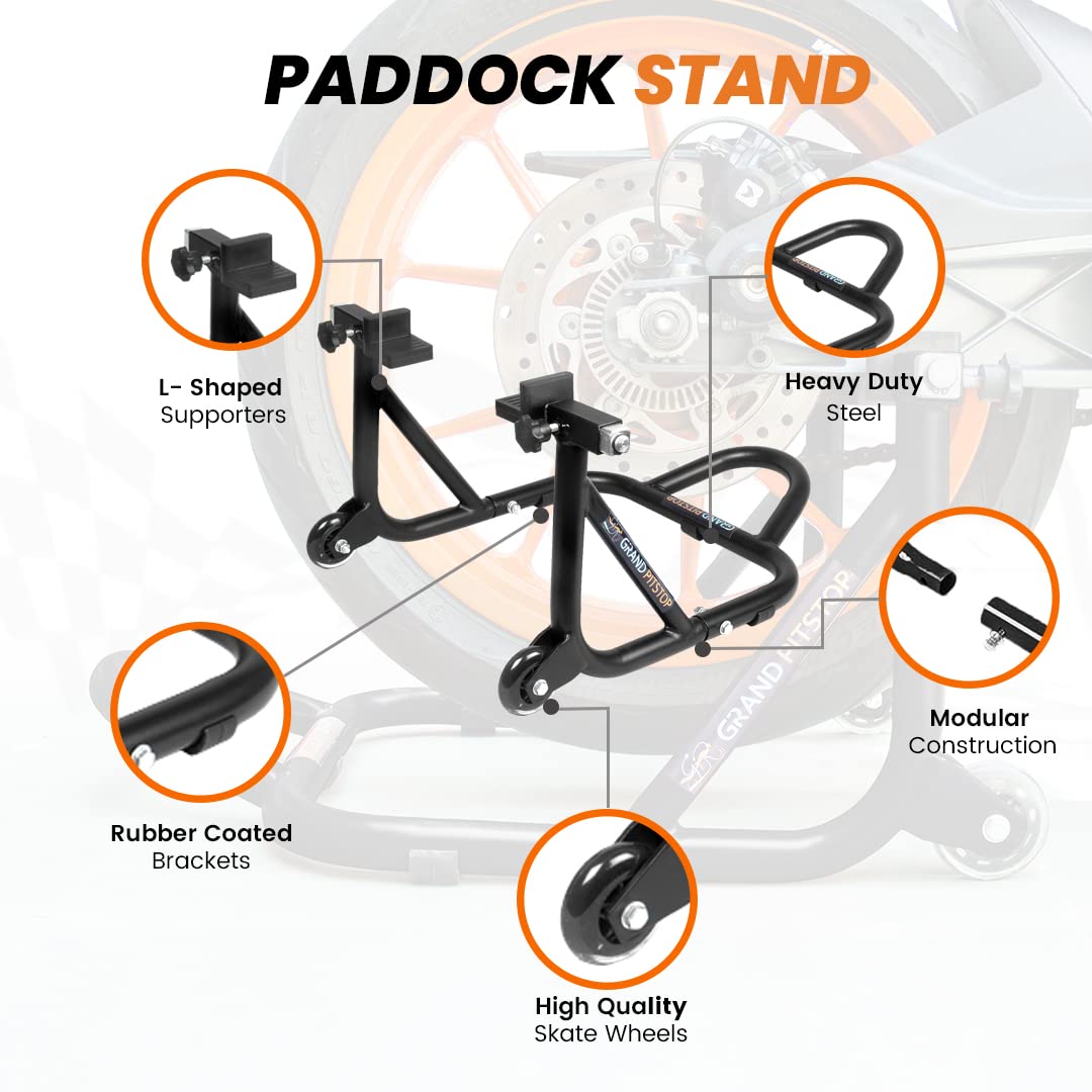 GRAND PITSTOP paddock lift assembled for quick setup and easy storage.