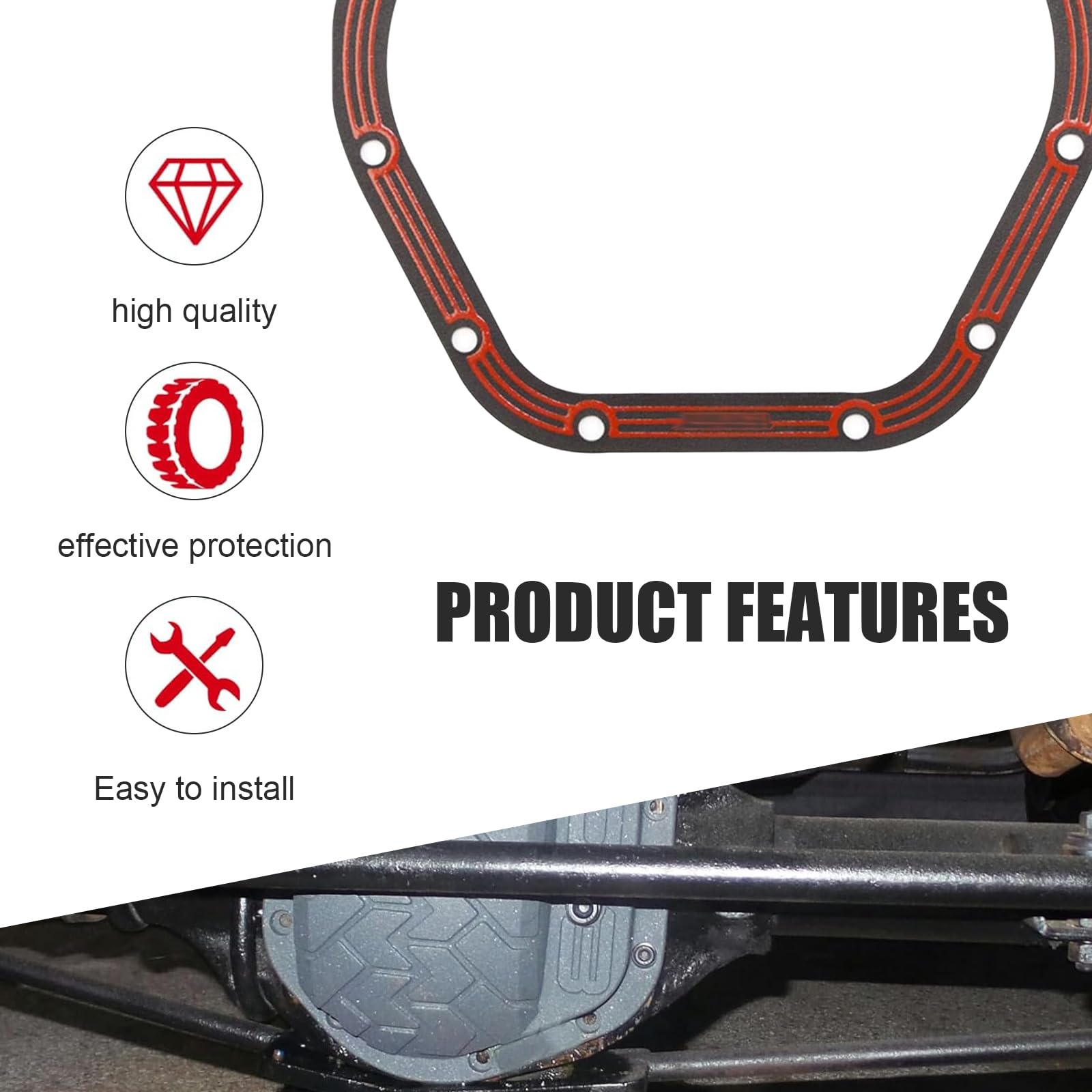 Close-up of gasket edge showing durable wear resistance.
