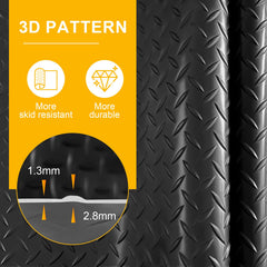 Grandroad Auto 2.8mm thick PVC rubber mat provides durable flooring for heavy use