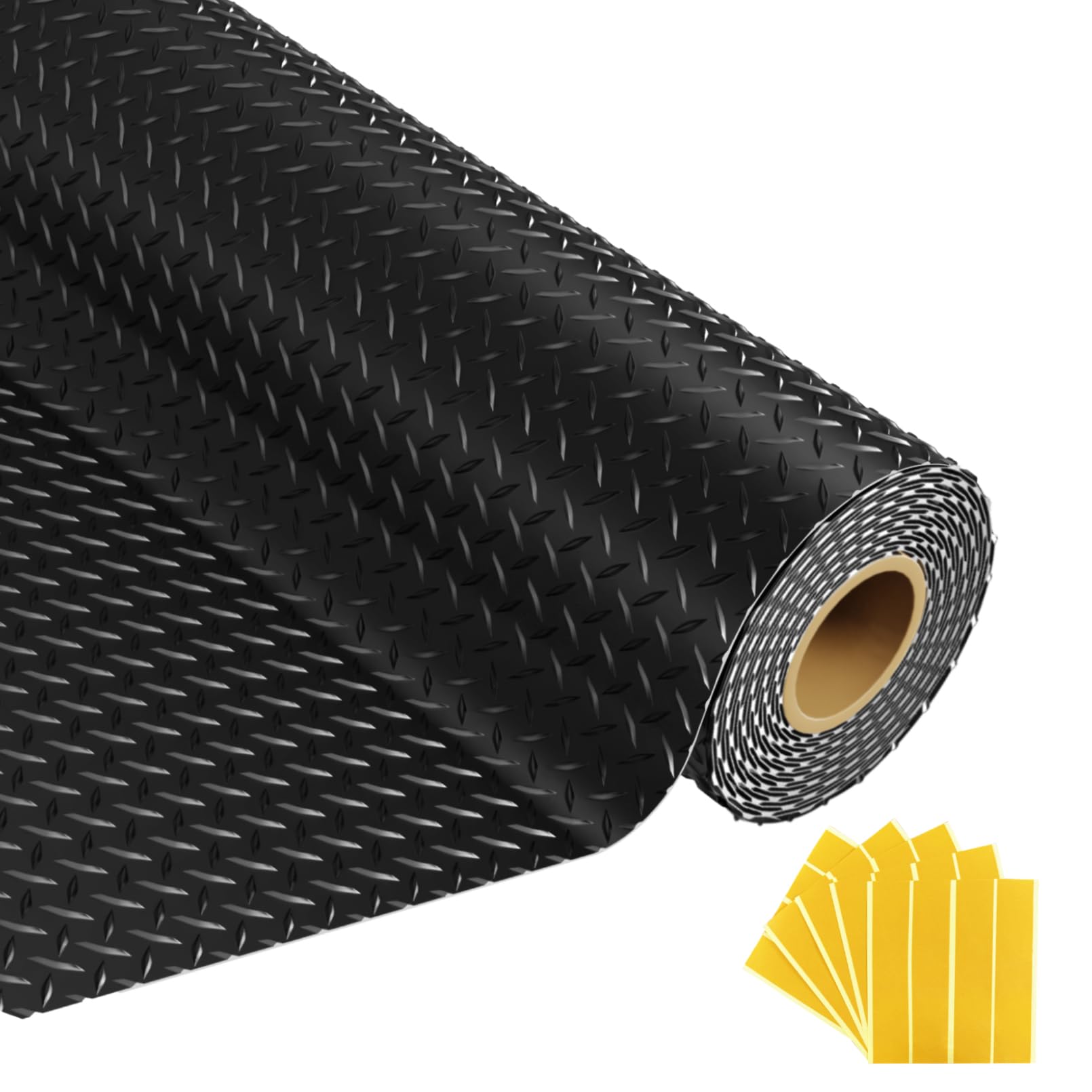 Grandroad Auto 8x20ft garage floor mat with diamond plate texture for secure vehicle work