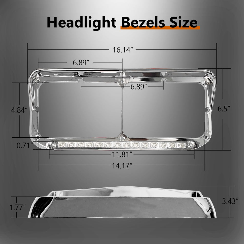 Grandroad Auto 12 LED strip bezel improves road presence and headlight protection on W900B