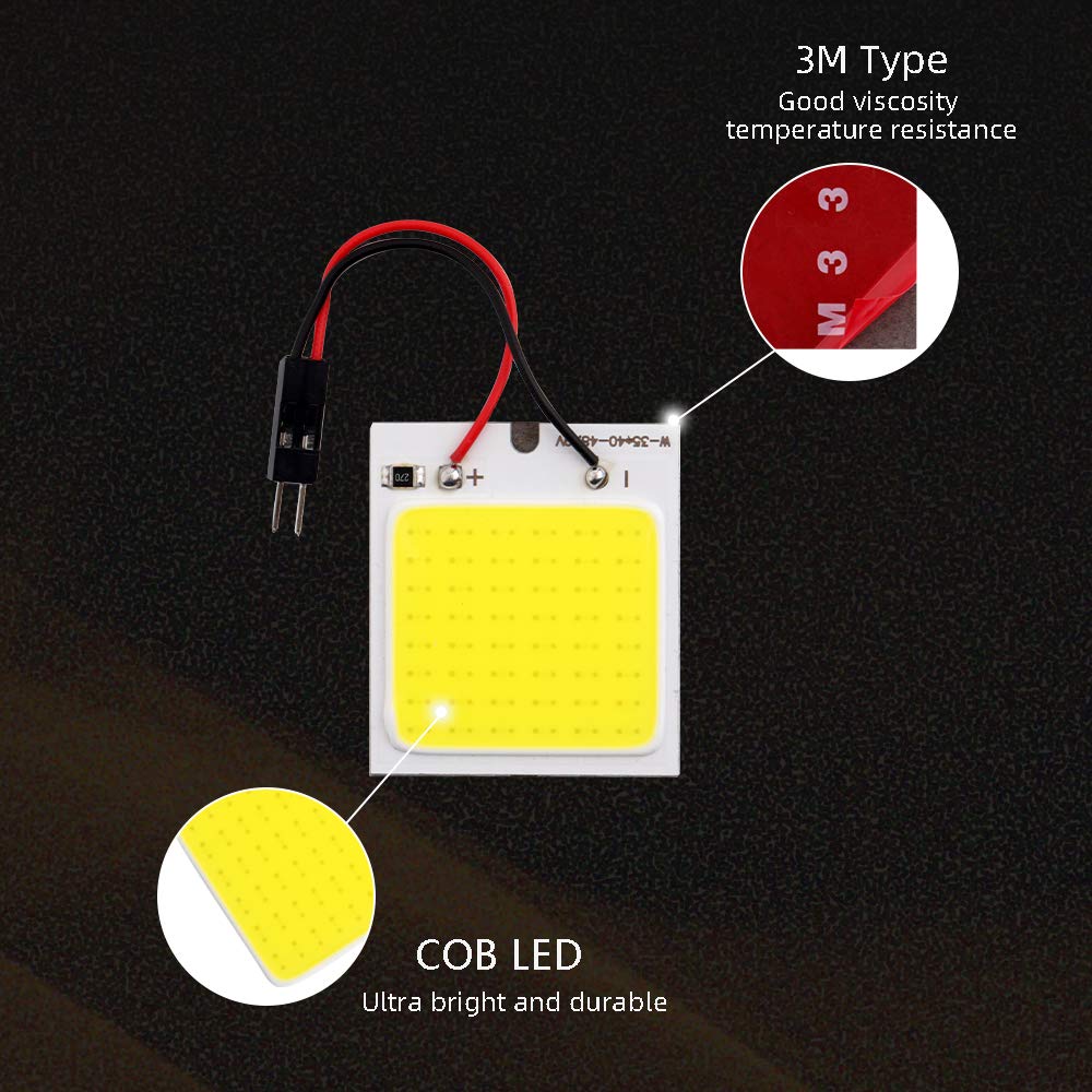 Grandview COB 48-SMD dome light illumination shows even brightness across cabin.