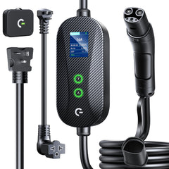 Grasside Tesla Mobile Charger front view showing compact portable design for home or travel charging.
