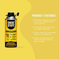 Great Stuff Foam Cleaner 12oz in compact storage ready for trunk