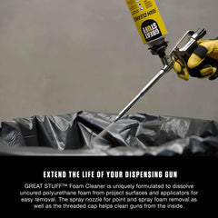 Great Stuff Foam Cleaner 12oz with pump attached for easy transfer