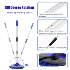 GreatCool 180-degree rotation head cleans tight angles without bending.
