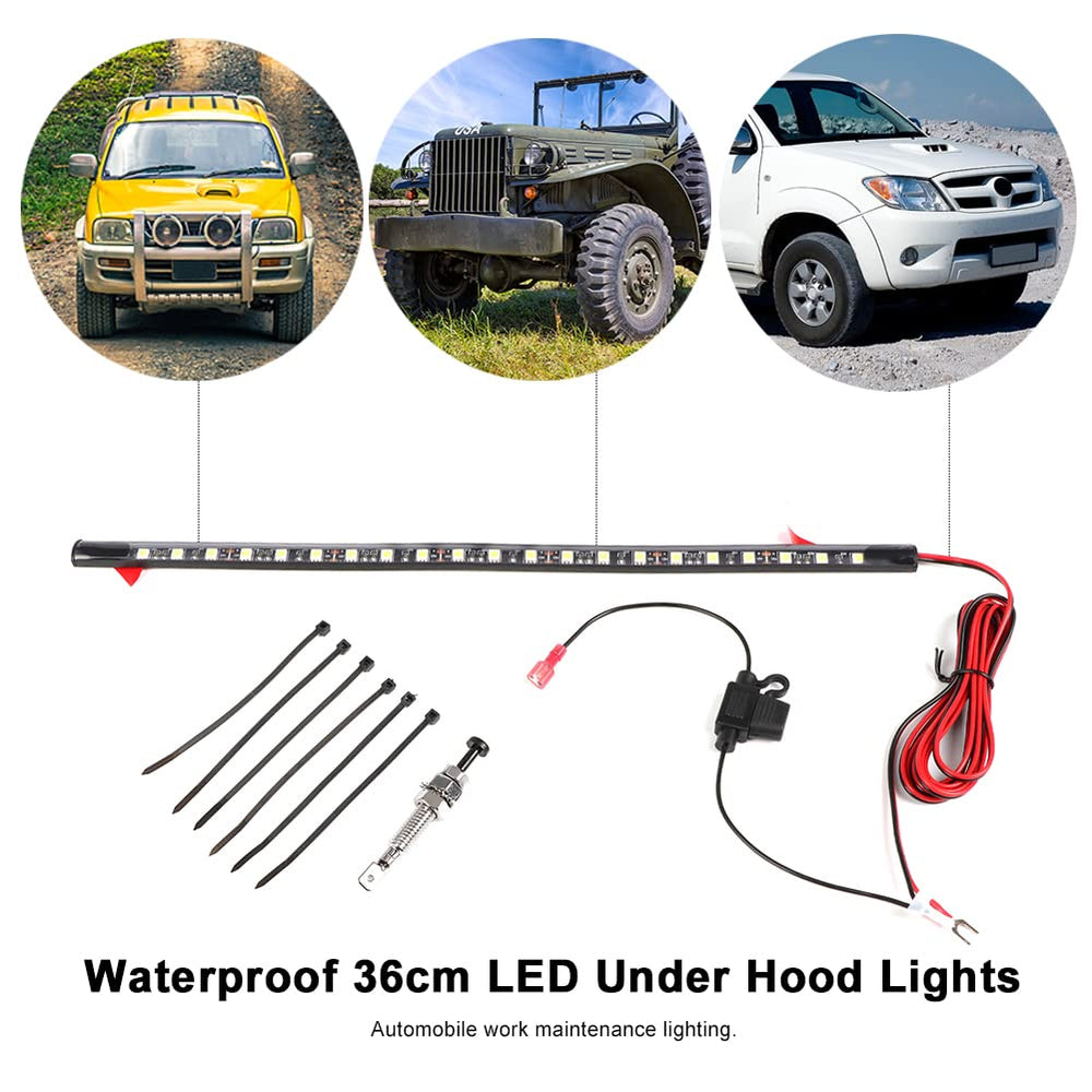 GreceYou 36cm strip provides a wide beam for clear engine compartment viewing.