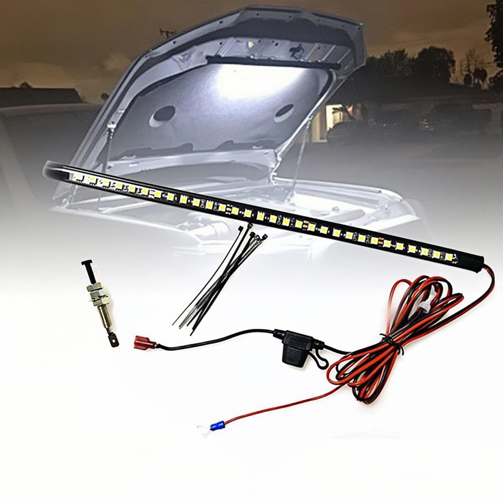 GreceYou under hood LED light 36cm brightens engine bays for easy inspections.