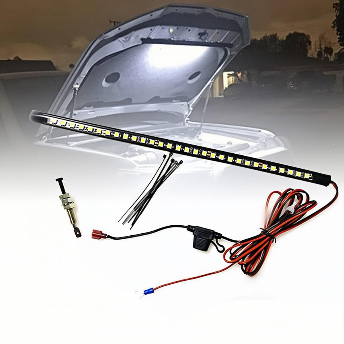 GreceYou under hood LED light 36cm brightens engine bays for easy inspections.