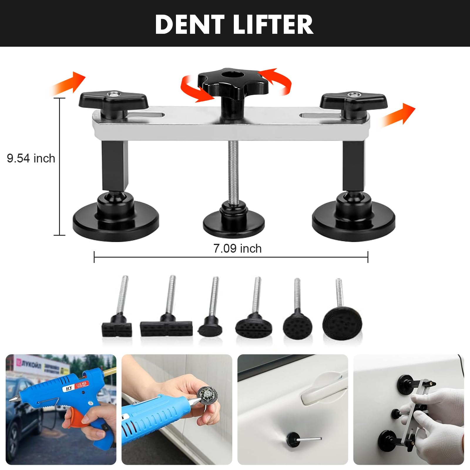 Green Point Home suction cups deliver strong grip for paint-safe dent lifting