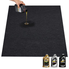 Grefinity oil spill mat 36x60 in garage protects floor from leaks.